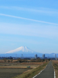 富士山(荒川サイクリングロードにて)